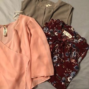 Closet Cleanout 3 Tops for $15